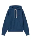 Champion Hooded Cotton Sweatshirt Featuring Kangaroo Pocket In Blue