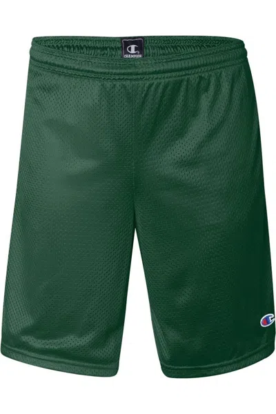 Champion Polyester Mesh 9 Shorts With Pockets In Green