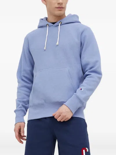Champion Pouch Hoodie In Blue