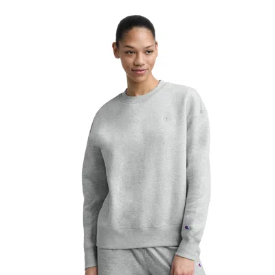 Champion Powerblend Crewneck, Small "c" In Gray