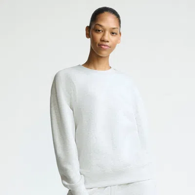 Champion Powerblend Crewneck, Small "c" In White
