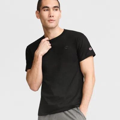 Champion Powerblend Crewneck Sweatshirt, C Logo - Big & Tall In Black