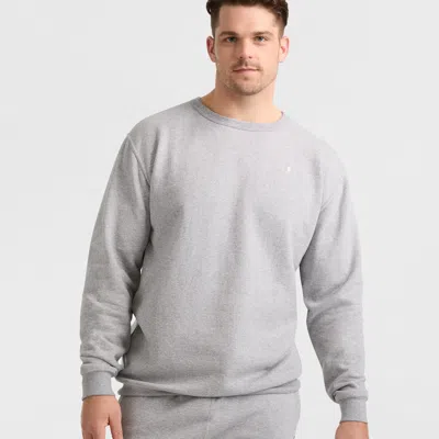 Champion Powerblend Crewneck Sweatshirt, C Logo - Big & Tall In Silver