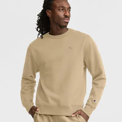 Champion Powerblend Crewneck Sweatshirt, C Logo In Neutral