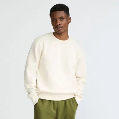 Champion Powerblend Crewneck Sweatshirt, C Logo In White