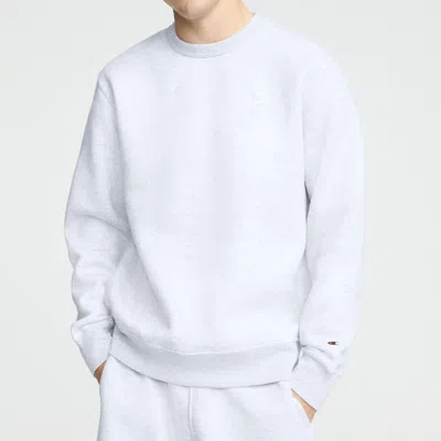 Champion Powerblend Crewneck Sweatshirt, C Logo In White