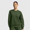 Champion Powerblend Crewneck Sweatshirt, Embroidered Script Logo In Chive