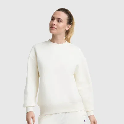 Champion Powerblend Crewneck Sweatshirt, Small "c" In Unbleached Cotton