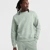 Champion Powerblend Crewneck Sweatshirt, Tonal Script Logo In Green