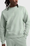 Champion Powerblend Fleece Crewneck Sweatshirt In Clever Sage
