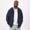 Champion Powerblend Full-zip Hoodie, C Logo - Big & Tall In Blue