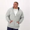 Champion Powerblend Full-zip Hoodie, C Logo - Big & Tall In Gray