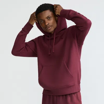 Champion Powerblend Mens Long Sleeve Fleece Active Hoodie In Burgundy