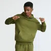 Champion Powerblend Hoodie, C Logo In Green
