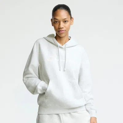 Champion Powerblend Hoodie, Relaxed, Full Embroidered Script Logo In Animal Print