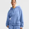 Champion Powerblend Hoodie, Relaxed, Full Embroidered Script Logo In Blue