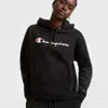 Champion Powerblend Hoodie, Script Logo In Black