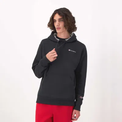 Champion Powerblend Hoodie, Small Script Logo In Black
