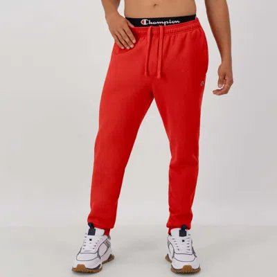 Champion Powerblend Joggers, C Logo In Red