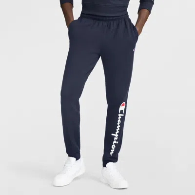 Champion Powerblend Joggers, Script Logo In Blue