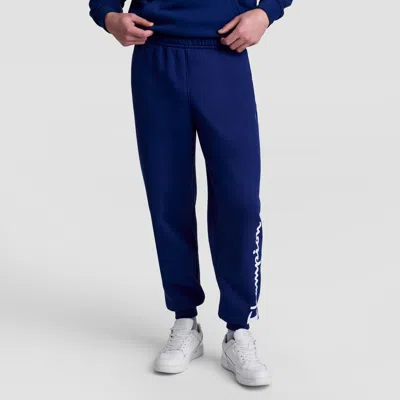 Champion Powerblend Joggers, Script Logo In Blue