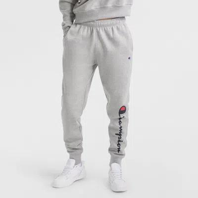Champion Powerblend Joggers, Script Logo In Gray