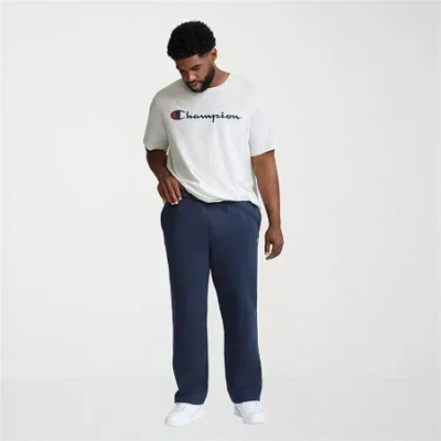 Champion Powerblend Mens Classic Fit Big And Tall Fleece Sweatpant In Blue