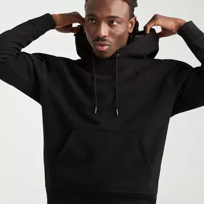 Champion Powerblend Mens Long Sleeve Fleece Active Hoodie In Black
