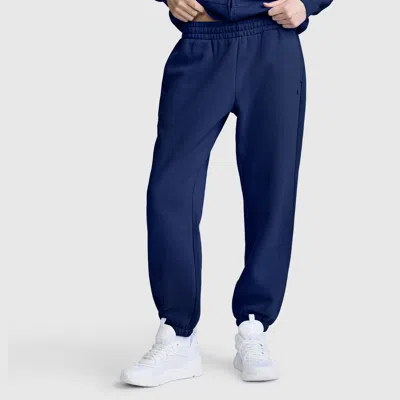 Champion Powerblend Oversized Sweatpants, C Logo In Blue Depths