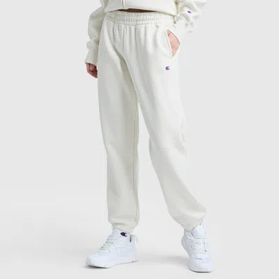 Champion Powerblend Oversized Sweatpants, C Logo In White
