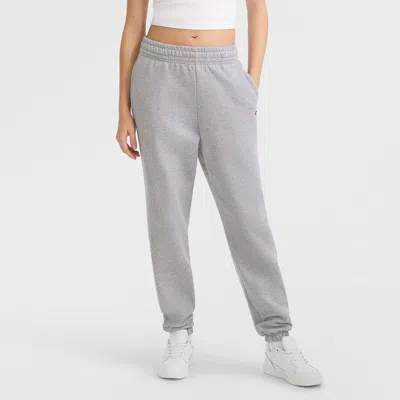 Champion Powerblend Oversized Sweatpants, C Logo In Gray