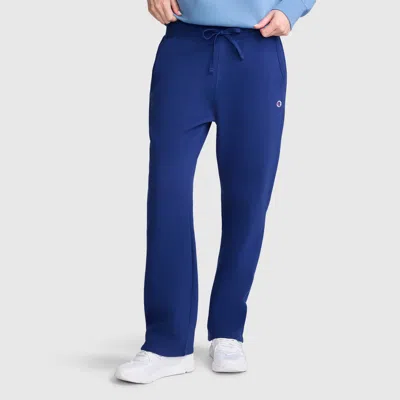 Champion Powerblend Straight Hem Sweatpants In Blue Depths