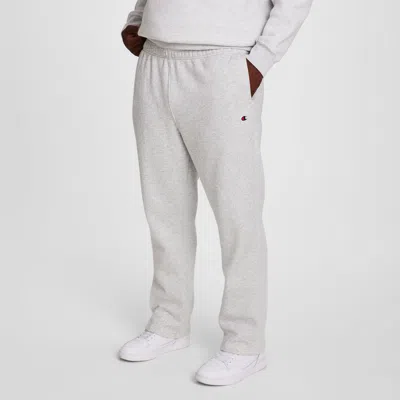 Champion Powerblend Sweatpants, Open Hem, C Logo - Big & Tall In Gray