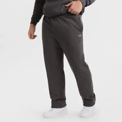 Champion Powerblend Sweatpants, Open Hem, C Logo - Big & Tall In Gray