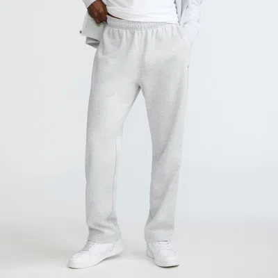Champion Powerblend Sweatpants, Open Hem, C Logo In White