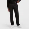 Champion Powerblend Sweatpants, Open Hem, C Logo In Black