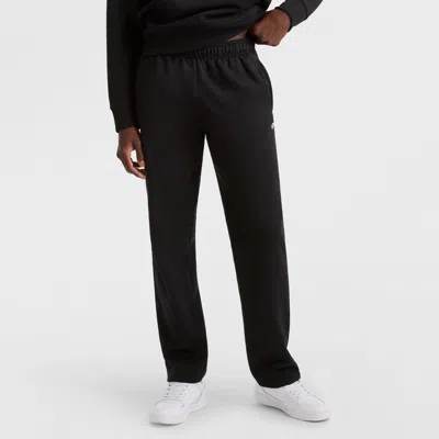 Champion Powerblend Sweatpants, Open Hem, C Logo In Black