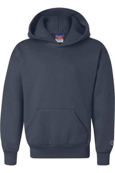 Champion Kids' Powerblend Youth Hooded Sweatshirt In Gray