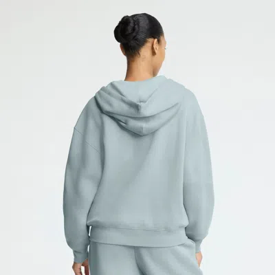 Champion Powerblend Zip-up Hoodie, C Logo In Blue