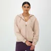 Champion Powerblend Zip-up Hoodie, C Logo In Pink
