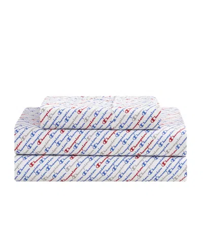 Champion Printed 3-piece Microfiber Sheet Set, Twin In Multi