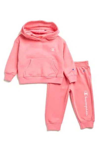 Champion Babies'  Pullover Hoodie & Joggers In Pink