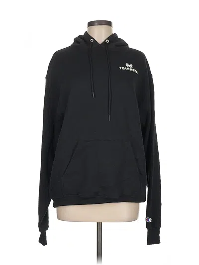 Pre-owned Champion Pullover Hoodie In Black