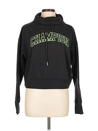 Pre-owned Champion Pullover Hoodie In Black