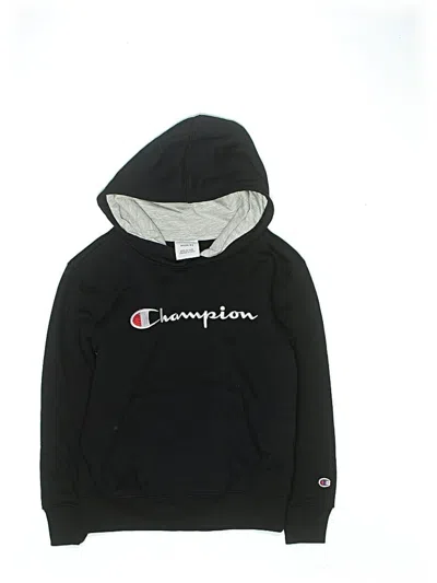 Pre-owned Champion Kids' Pullover Hoodie In Black