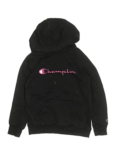 Pre-owned Champion Kids' Pullover Hoodie In Black
