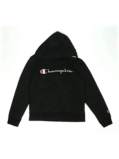 Pre-owned Champion Kids' Pullover Hoodie In Black