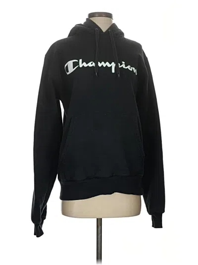 Pre-owned Champion Pullover Hoodie In Black