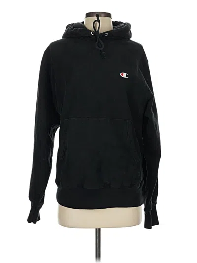 Pre-owned Champion Pullover Hoodie In Black