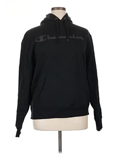 Pre-owned Champion Pullover Hoodie In Black